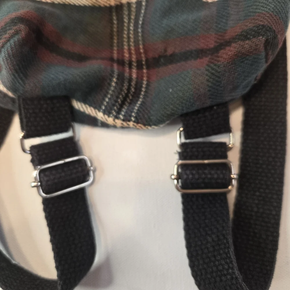 Plaid Womens‎ Mini Backpack With Adjustable Straps Punk Goth Festival